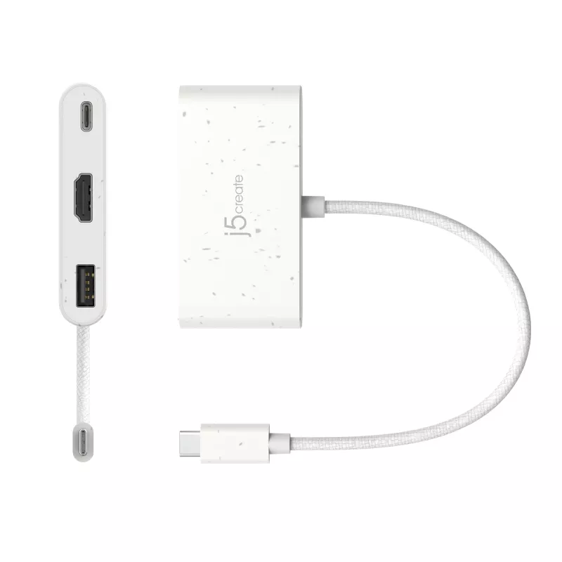 j5create JCA379EW – USB-C® a HDMI™ y USB™ Type-A con Power Delivery