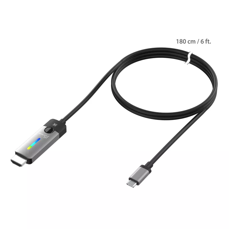 j5create JCC157-N Cable USB-C a HDMI 2.1 8K 1,79 m