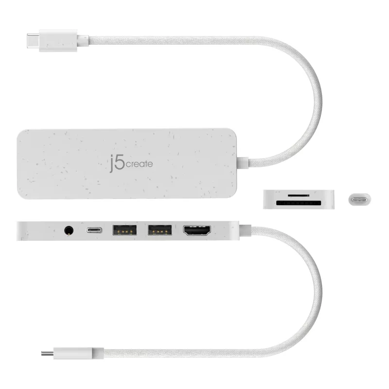 j5create JCD373EW - Hub multipuerto USB-C® con Power Delivery