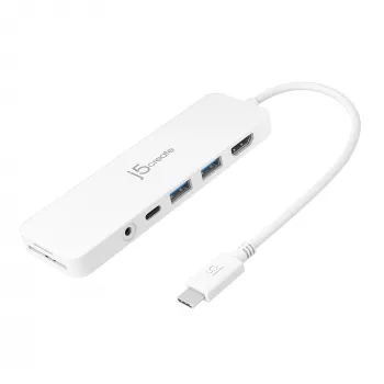 Adaptador múltiple USB-C j5create JCD373-N 60W Power Delivery 4K