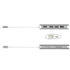 j5create JCD383 Adaptador múltiple USB-C™ 9 en 1, Plata y Blanco
