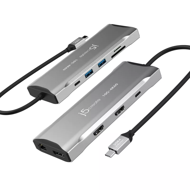 j5create JCD397-N Mini dock multipantalla USB-C 4K60 Elite Cableado USB 3.2 Gen 1