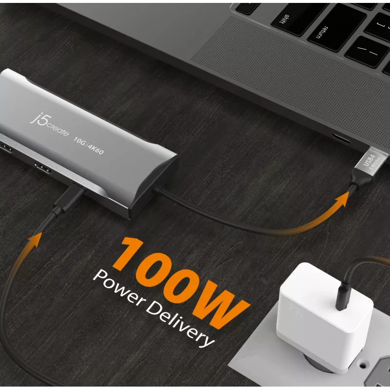 j5create JCD397-N Mini dock multipantalla USB-C 4K60 Elite Cableado USB 3.2 Gen 1