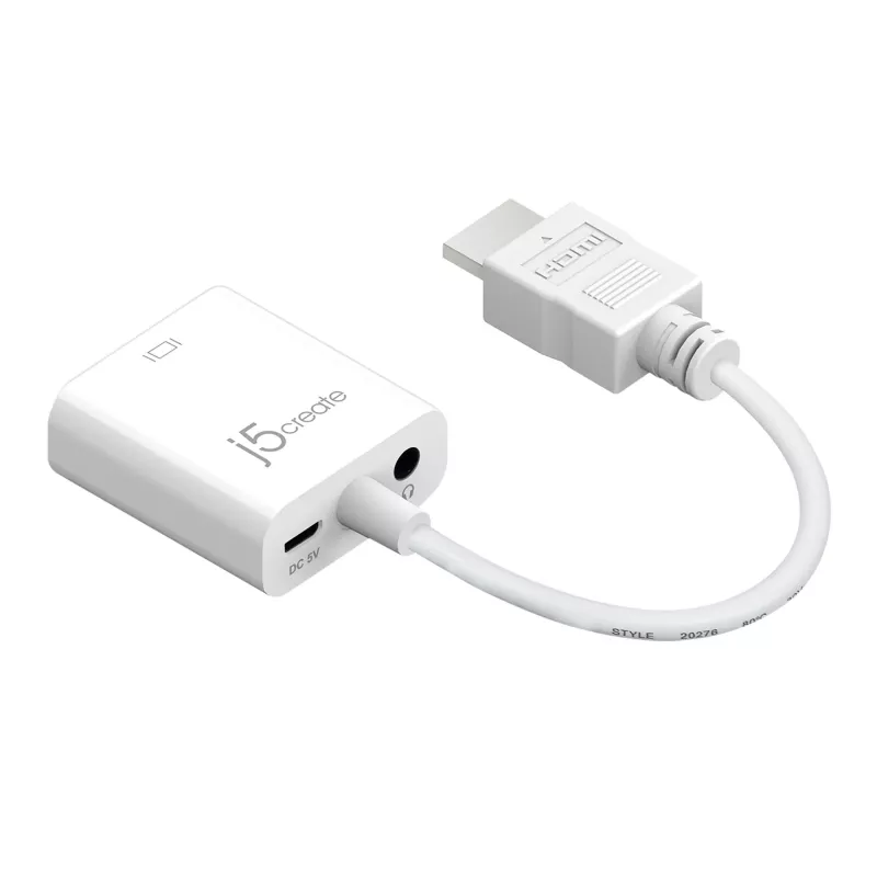 j5create JDA213 Adaptador HDMI a VGA Blanco 0,1m 1920x1080P