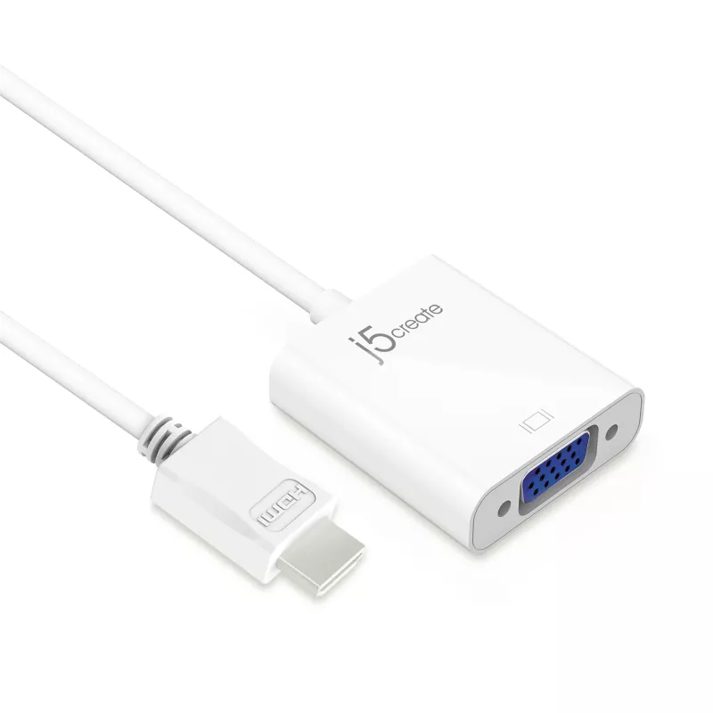 j5create JDA213 Adaptador HDMI a VGA Blanco 0,1m 1920x1080P
