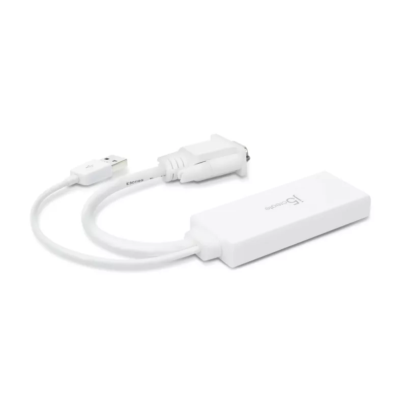 j5create JDA214 Adaptador de vídeo y audio VGA a HDMI Blanco 0,176 m