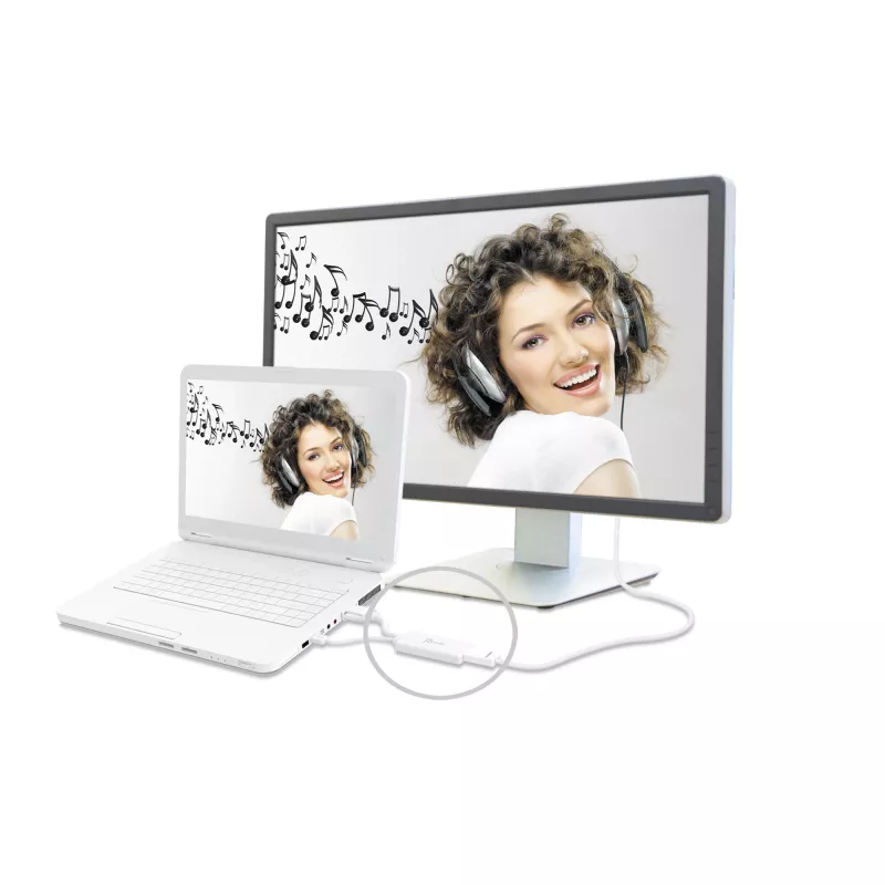 j5create JDA214 Adaptador de vídeo y audio VGA a HDMI Blanco 0,176 m