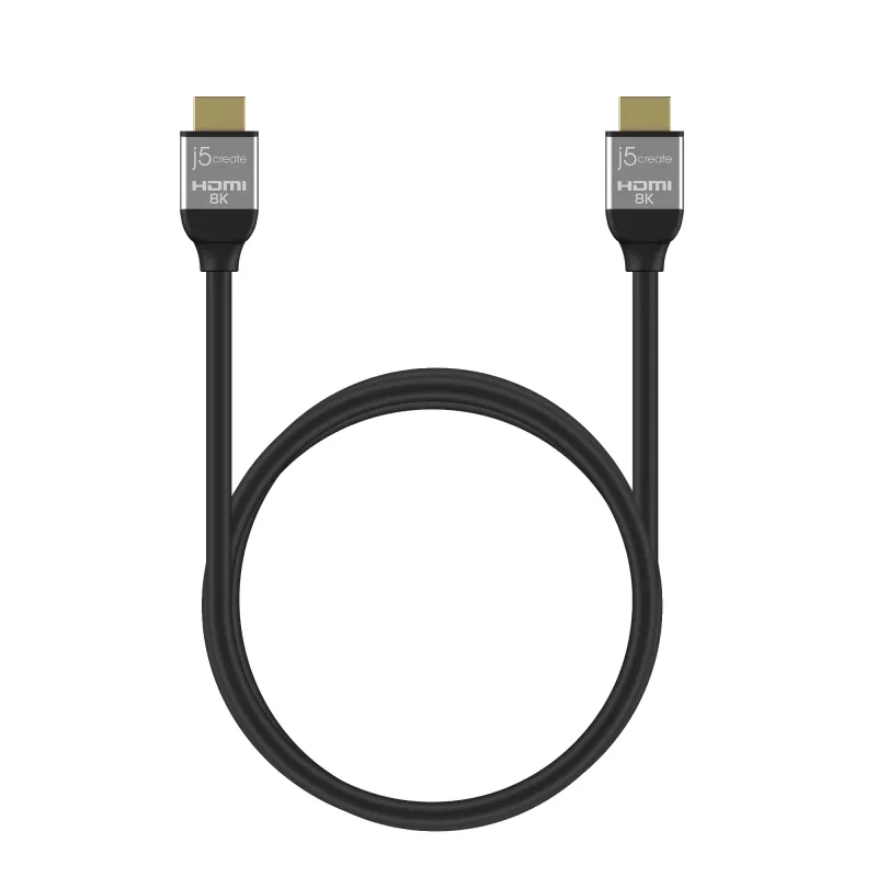 j5create JDC53 Cable HDMI™ Ultra High Speed 8K UHD, Negro y Gris, 2 m