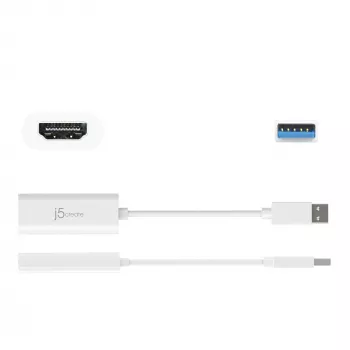 j5create JUA254 Adaptador multipantalla USB 3.0 HDMI, 3.2 Gen 1 (3.1 Gen 1), USB Type-A, salida HDMI, 2048 x 1152 píxeles