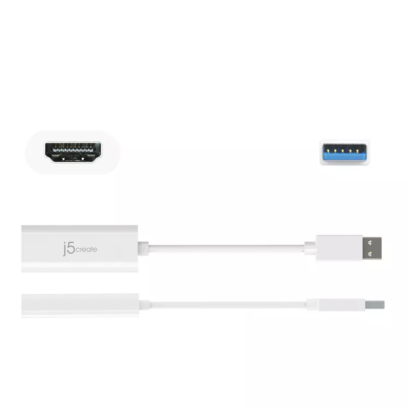 j5create JUA254 Adaptador multipantalla USB 3.0 HDMI, 3.2 Gen 1 (3.1 Gen 1), USB Type-A, salida HDMI, 2048 x 1152 píxeles