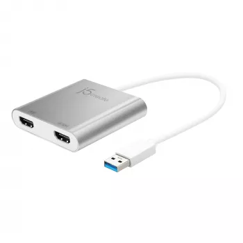 j5create JUA365 Adaptador multipantalla USB™ 3.0 a doble HDMI, Plata