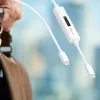 j5create JUCP14 Cable USB-C™ 2.0 a USB-C™ con medidor de potencia OLED dinámico, Blanco, 1,2 m
