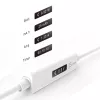 j5create JUCP14 Cable USB-C™ 2.0 a USB-C™ con medidor de potencia OLED dinámico, Blanco, 1,2 m