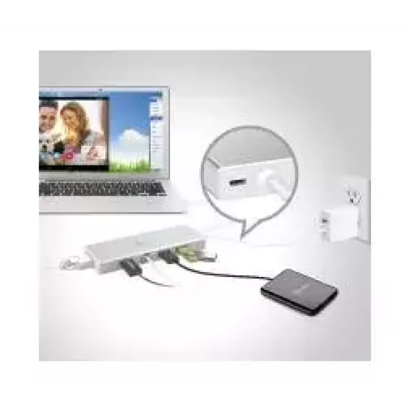 j5create JUD380 Mini dock USB™ 3.0, 1x HDMI y 3x puertos USB, Plata