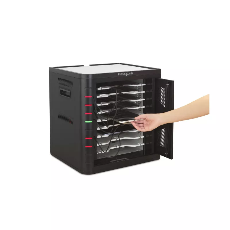 Armario de carga USB-C Kensington K67716EU, 10 compartimentos, 18 W por puerto