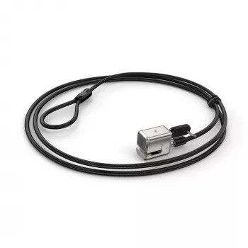 Candado de cable con llave Kensington para Surface Pro y Surface Go, 1,8 m, Kensington, llave, acero al carbono, Negro, Plata