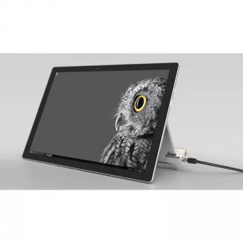 Candado de cable con llave Kensington para Surface Pro y Surface Go, 1,8 m, Kensington, llave, acero al carbono, Negro, Plata