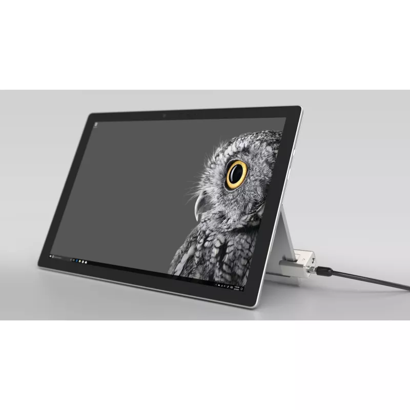 Candado de cable con llave Kensington para Surface Pro y Surface Go, 1,8 m, Kensington, llave, acero al carbono, Negro, Plata