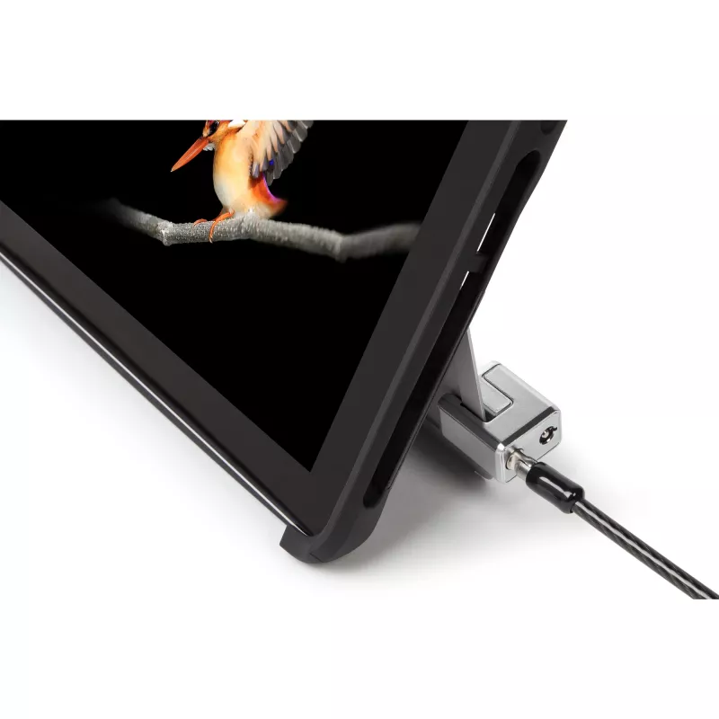 Candado de cable con llave Kensington para Surface Pro y Surface Go, 1,8 m, Kensington, llave, acero al carbono, Negro, Plata