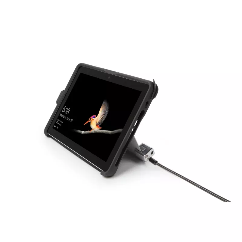 Candado de cable con llave Kensington para Surface Pro y Surface Go, 1,8 m, Kensington, llave, acero al carbono, Negro, Plata