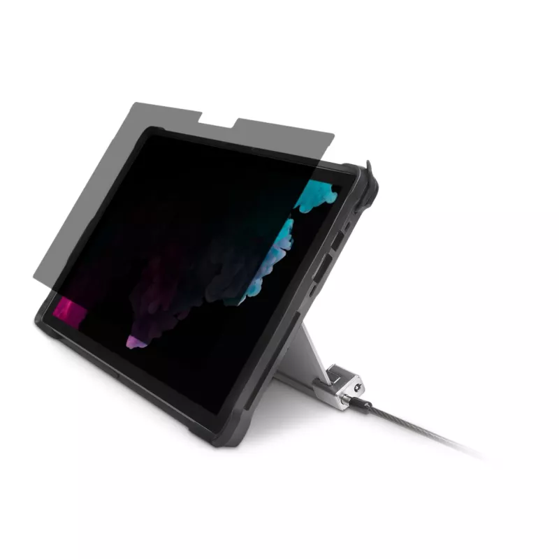 Candado de cable con llave Kensington para Surface Pro y Surface Go, 1,8 m, Kensington, llave, acero al carbono, Negro, Plata