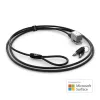 Candado de cable con llave Kensington para Surface Pro y Surface Go, 1,8 m, Kensington, llave, acero al carbono, Negro, Plata