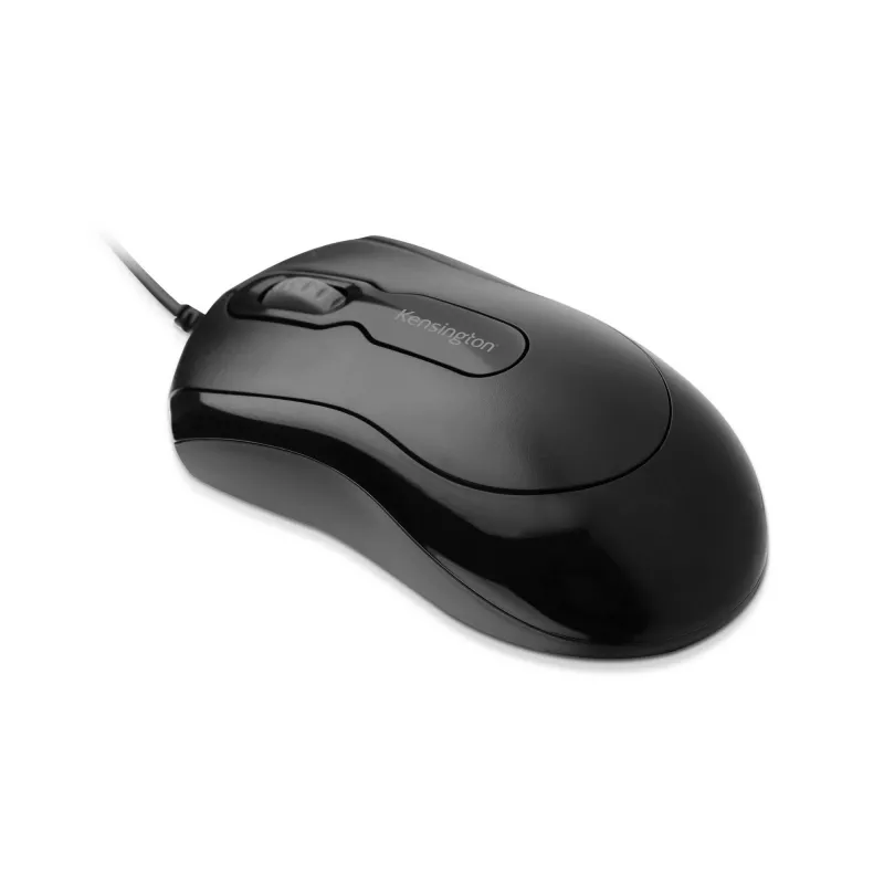 Ratón Kensington Mouse - in - a - Box con cable, ambidiestro, óptico, USB tipo A, 800 DPI, negro