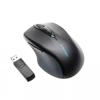 Ratón inalámbrico de tamaño completo Kensington Pro Fit, ambidiestro, óptico, RF inalámbrico, 1600 DPI, Negro