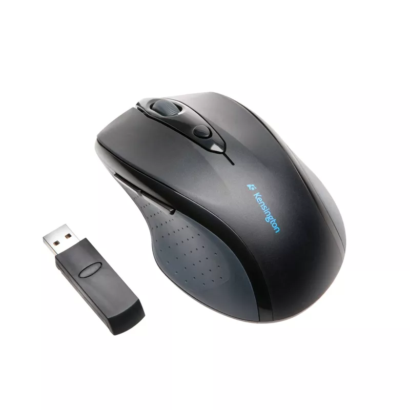 Ratón inalámbrico de tamaño completo Kensington Pro Fit, ambidiestro, óptico, RF inalámbrico, 1600 DPI, Negro