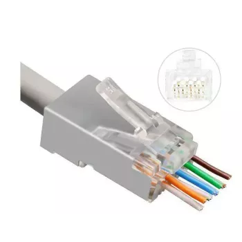 Microconnect KON512-50EZ conector RJ45 plateado