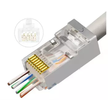 Microconnect KON512-50EZ conector RJ45 plateado