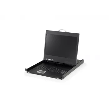 LevelOne Consola KVM en rack LCD panorámica de 19 inch con teclado US