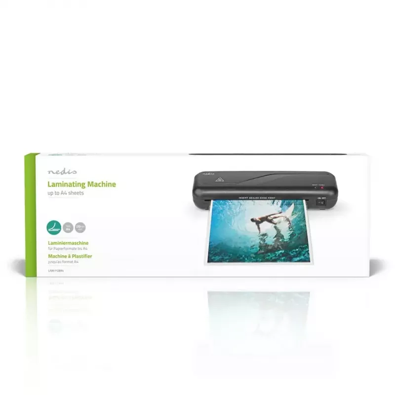Laminadora Nedis LAMI112BK4 Plastificadora en caliente, 230 mm/min, negra