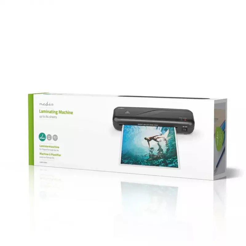 Laminadora Nedis LAMI112BK4 Plastificadora en caliente, 230 mm/min, negra