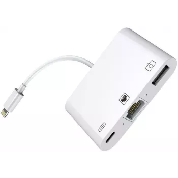 Microconnect LIGHT-HUB2 dock/duplicador de puertos para portátil Lightning blanco