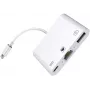 Microconnect LIGHT-HUB2 dock/duplicador de puertos para portátil Lightning blanco
