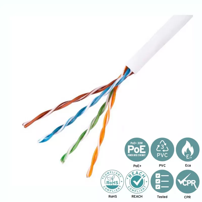 Cable de red Lanview LVN122004 blanco 305 m Cat5e U/UTP (UTP)
