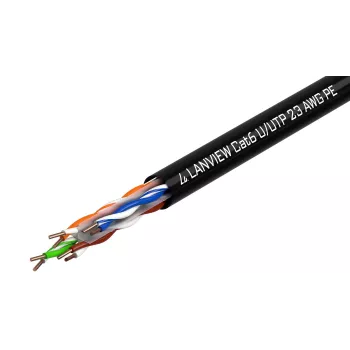 Cable de red Lanview LVN122151 negro 305 m Cat6 U/UTP UTP 10000 Mbit/s
