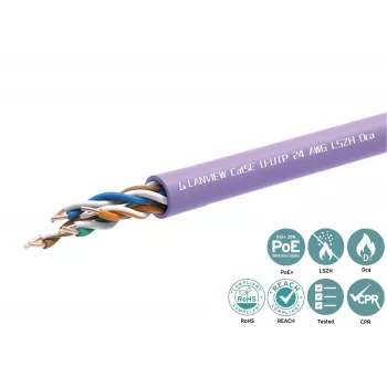 Cable de red Lanview LVN122152 RJ45 Cat5e 305 m lila