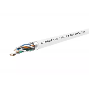Cable de red Cat6 F-UTP 4x2xAWG23 LSZH blanco 500 m,