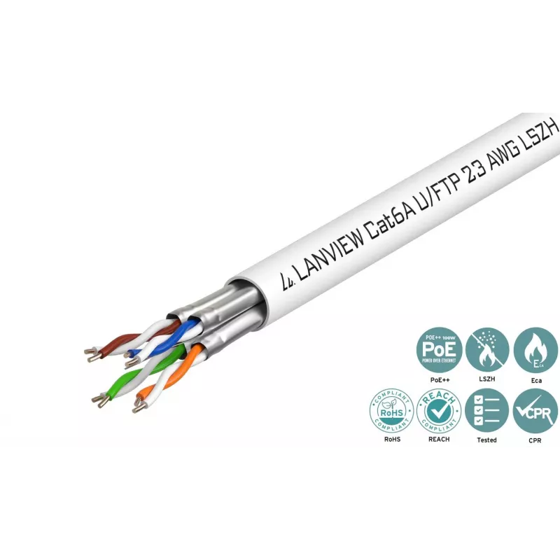 Cable de red Lanview LVN122430 blanco 500 m Cat6a U/FTP (STP)