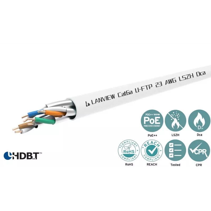 Cable de red Lanview LVN122432 blanco 305 m Cat6a U/FTP (STP)