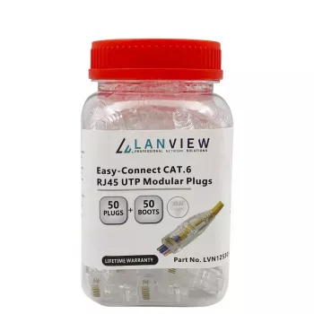 Lanview LVN125305 Conector de cable RJ45, transparente
