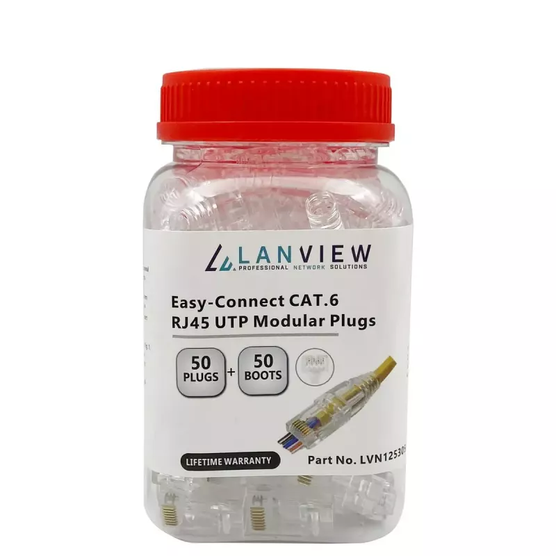 Lanview LVN125305 Conector de cable RJ45, transparente