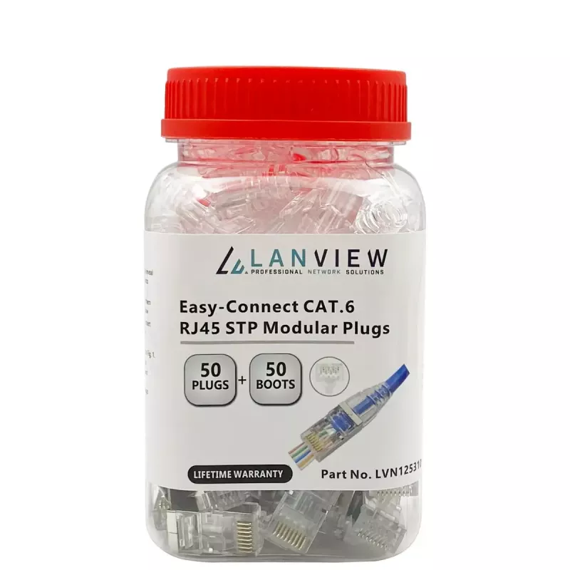 Lanview LVN125310 Conector de cable RJ45, transparente