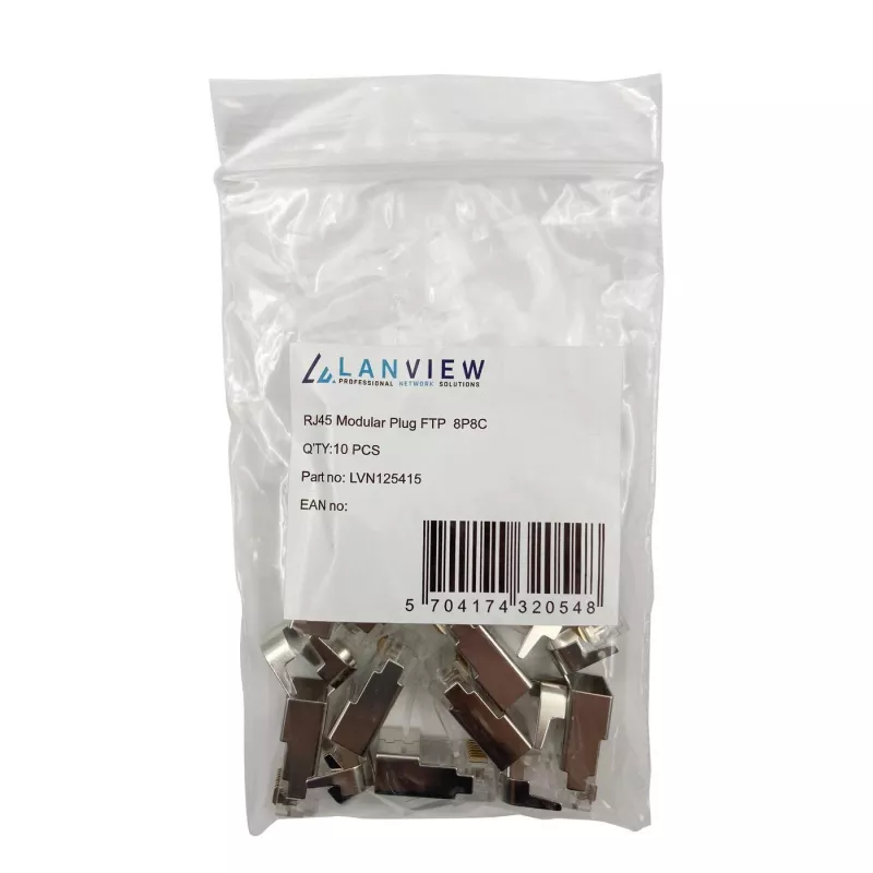 Lanview LVN125415 Conector macho RJ45, metálico