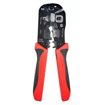 Lanview LVN125457 Alicate de corte y crimpado para cables, rojo
