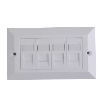 Lanview LVN126188UK-4 Caja empotrable RJ-45 blanca