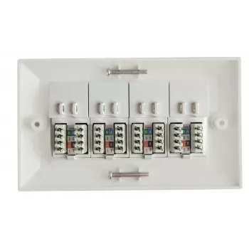 Lanview LVN126188UK-4 Caja empotrable RJ-45 blanca
