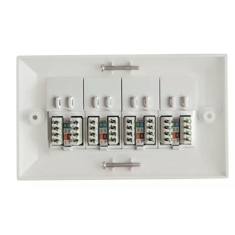 Lanview LVN126188UK-4 Caja empotrable RJ-45 blanca